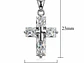 Collar Mini Cruz Cristal Blanco y Acero Plateada - Miniatura 6