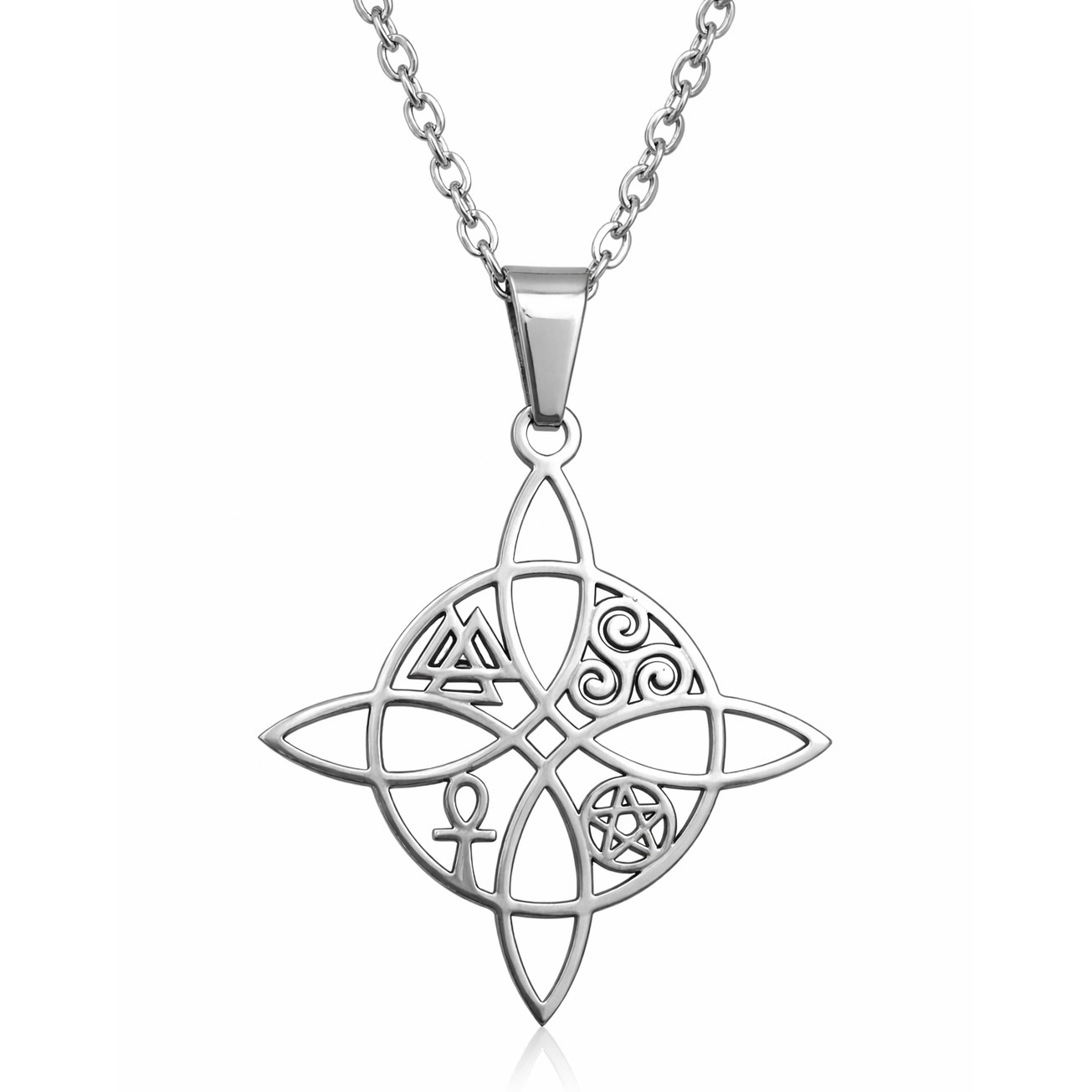 Collar Nudo De Bruja Plata 925 Mujer Joya