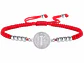 Pulsera Medalla San Benito Hilo Rojo y Acero Plateado - Miniatura 1