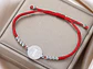 Pulsera Medalla San Benito Hilo Rojo y Acero Plateado - Miniatura 4