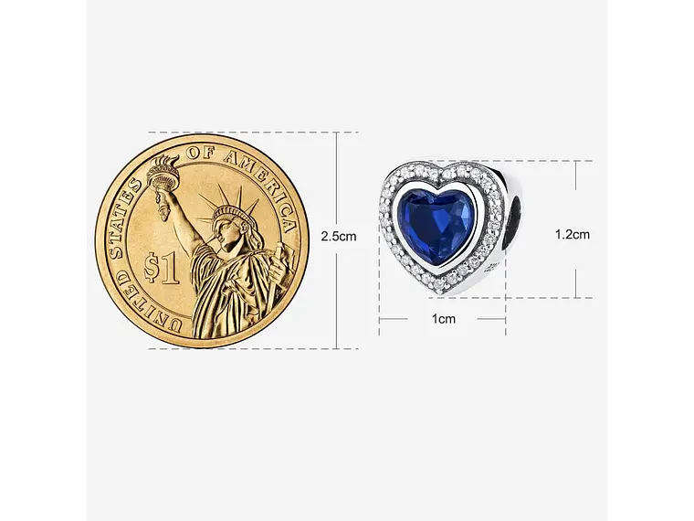 Charm Dije Plata 925 Corazón del Océano Titanic 3