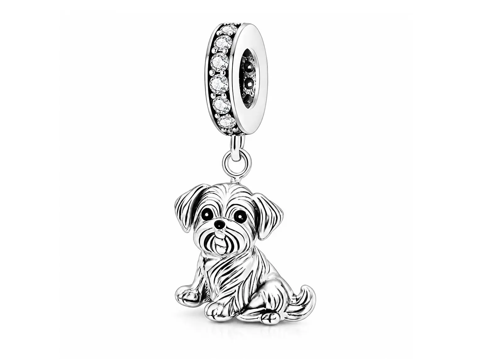 Charm Dije Colgante Plata 925 Perrito Shih Tzu 1