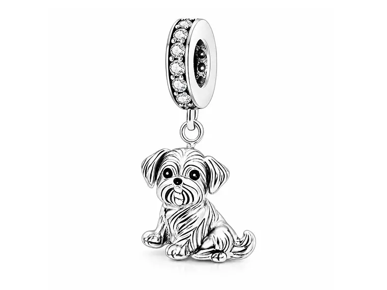 Charm Dije Colgante Plata 925 Perrito Shih Tzu 1