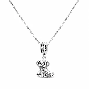 Charm Dije Colgante Plata 925 Perrito Shih Tzu