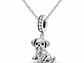 Charm Dije Colgante Plata 925 Perrito Shih Tzu - Miniatura 3