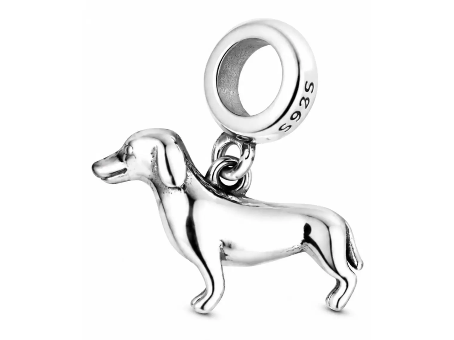 Charm Dije Plata 925 Perro Salchicha Dachshund 5