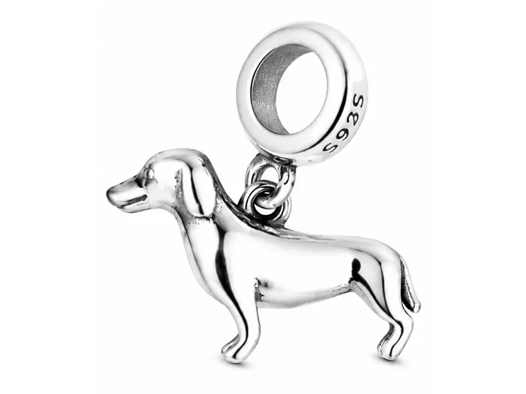 Charm Dije Plata 925 Perro Salchicha Dachshund 5