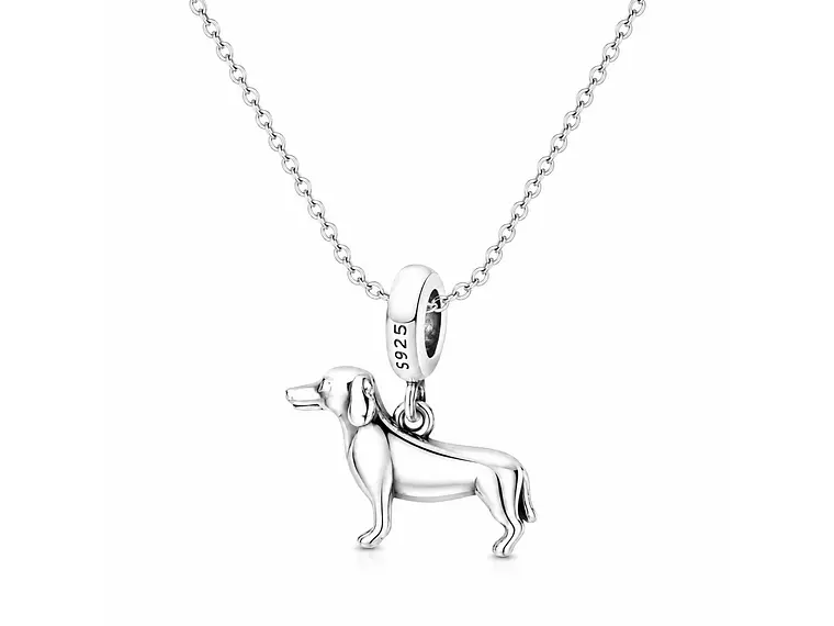 Charm Dije Plata 925 Perro Salchicha Dachshund 4