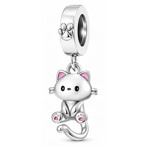 Charm Dije Plata 925 Lindo Gatito