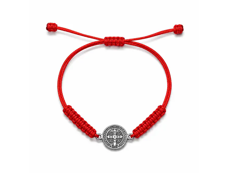 Pulsera Hilo Rojo Trenzado San Benito Abad 1