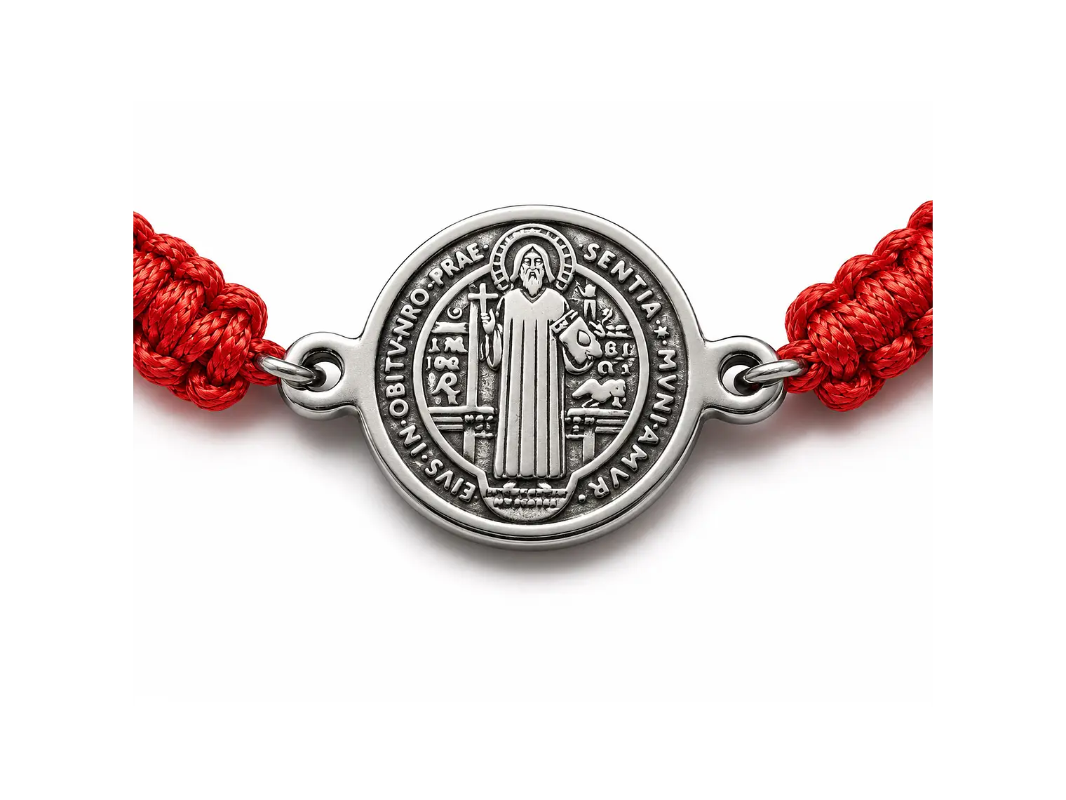 Pulsera Hilo Rojo Trenzado San Benito Abad 3