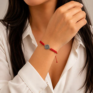 Pulsera Hilo Rojo Trenzado San Benito Abad