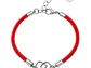Pulsera Cuerda Roja Corazones Entrelazados - Miniatura 1