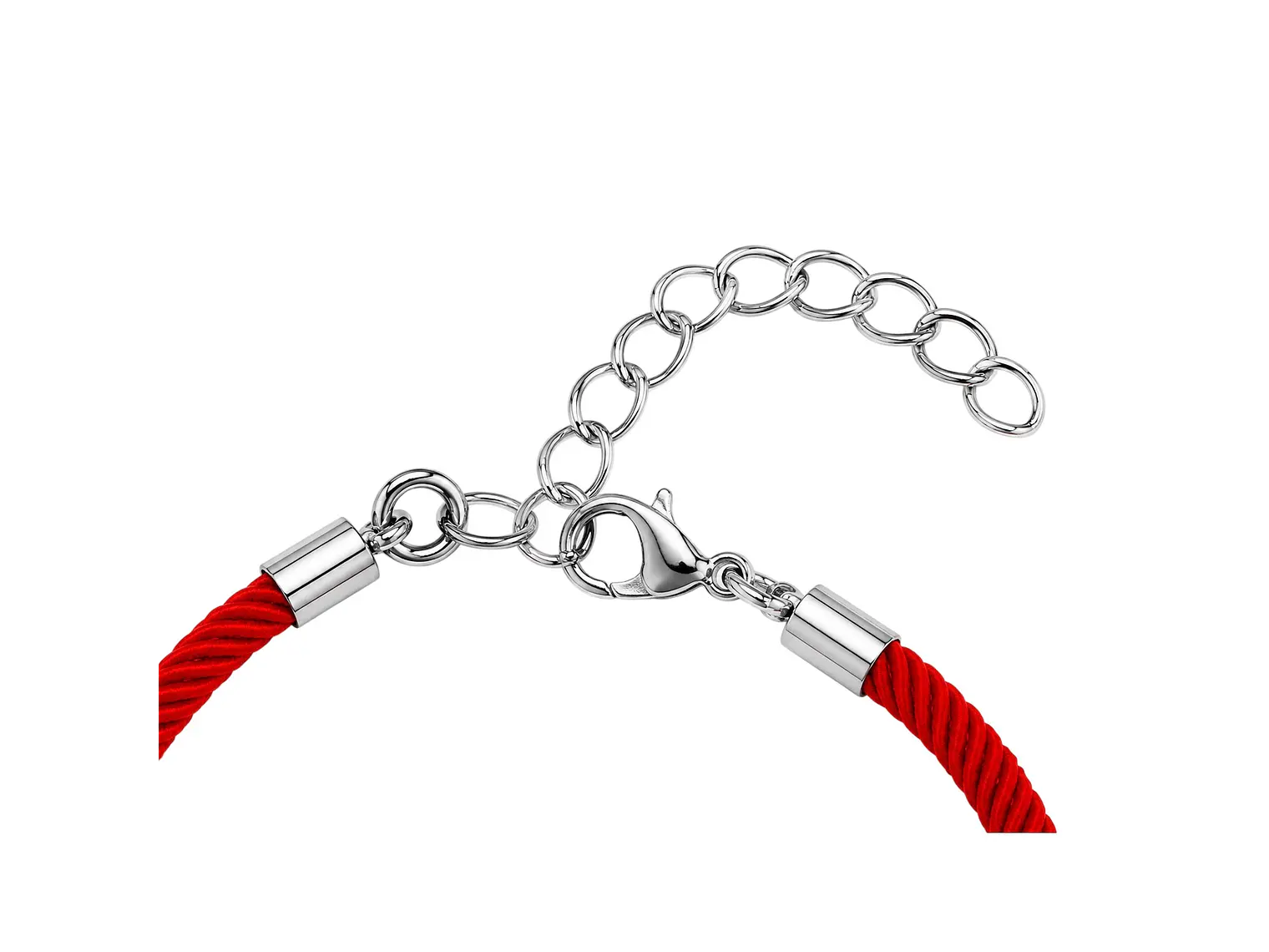 Pulsera Cuerda Roja Corazones Entrelazados 4