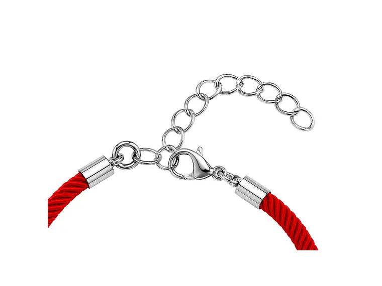 Pulsera Cuerda Roja Corazones Entrelazados 4