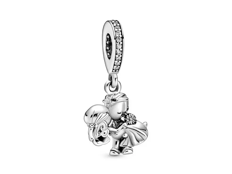 Charm Dije Plata 925 Pareja Esposos Boda 2