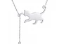 Collar Plata 925 Gatito Jugueton y Circón - Miniatura 1