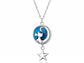 Collar Plata 925 Gatito con Luna y Estrella - Miniatura 1