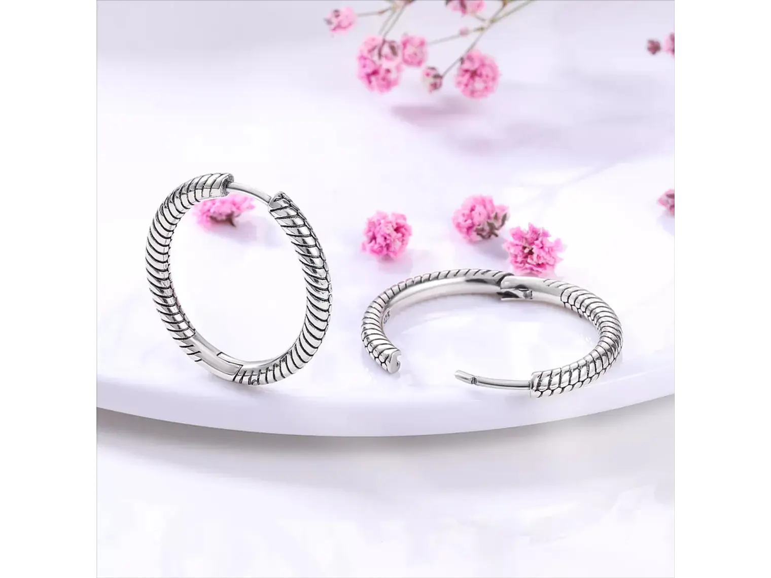 Aros Plata 925 Argolla 22mm 3