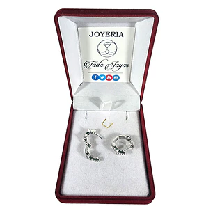 Aros Plata 925 Luna y Estrella Huggie 15mm
