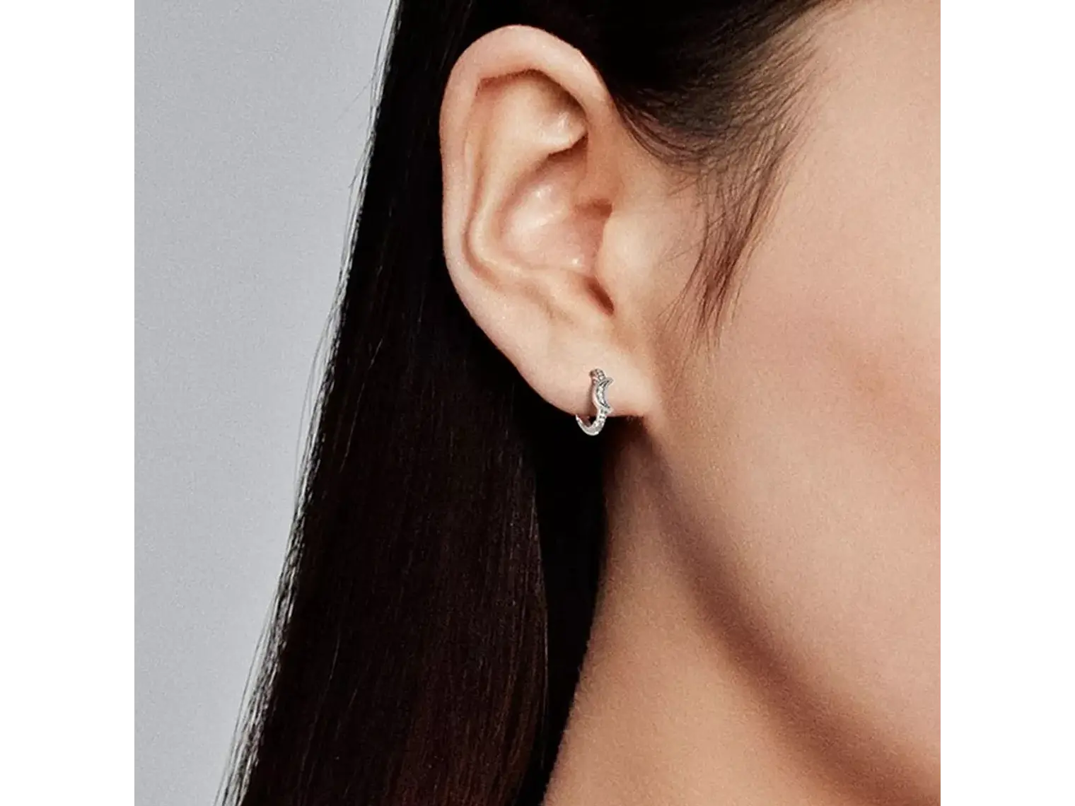 Aros Plata 925 Luna y Estrella Huggie 15mm 3