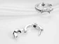 Aros Plata 925 Luna y Estrella Huggie 15mm - Miniatura 5