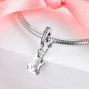 Charm Dije Plata 925 Guitarra Eléctrica