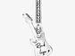 Charm Dije Plata 925 Guitarra Eléctrica - Miniatura 3