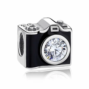 Charm Dije Plata 925 Camara Fotográfica 697
