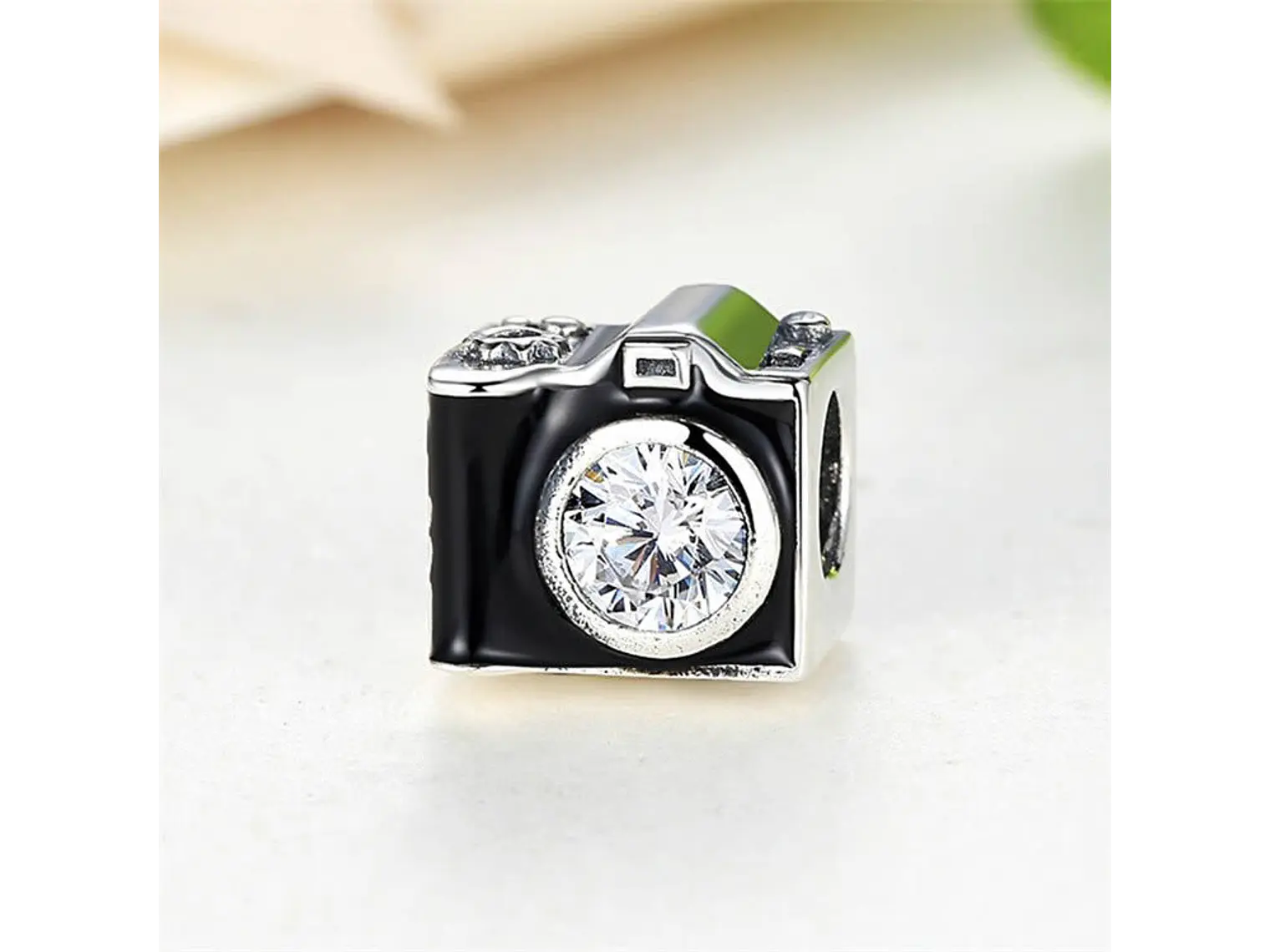 Charm Dije Plata 925 Camara Fotográfica 697 2