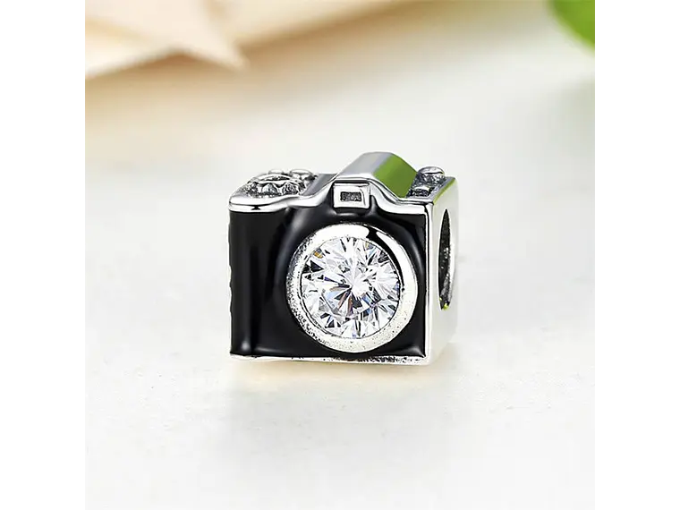 Charm Dije Plata 925 Camara Fotográfica 697 2