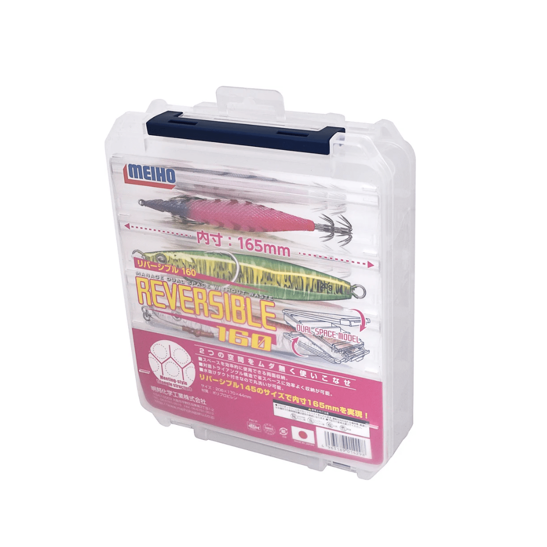 CAJA SEÑUELOS MEIHO REVERSIBLE 160 160 CLEAR (HORIZONTAL)
