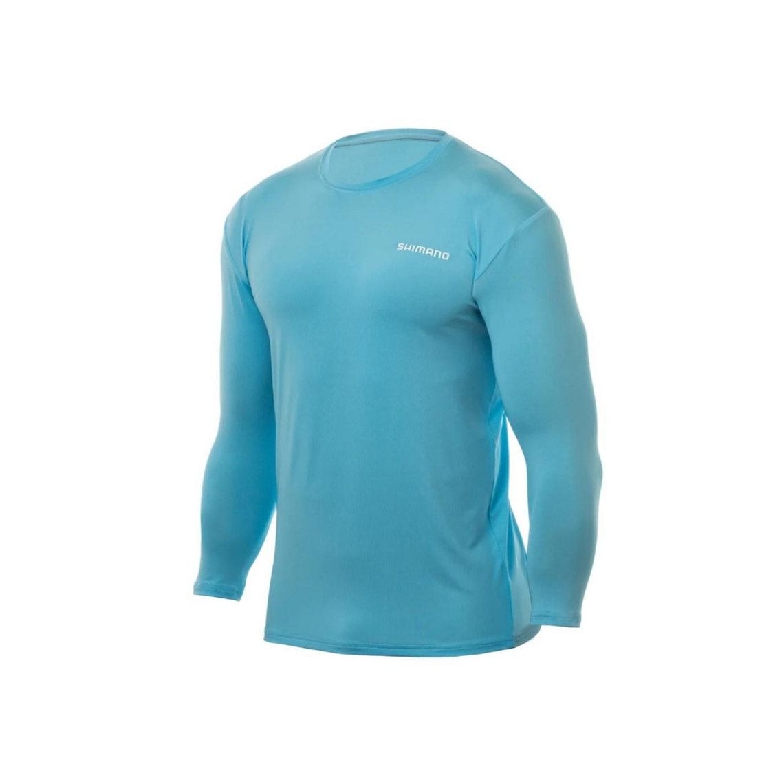 Polera Shimano Tech Tee manga larga Light Blue 1