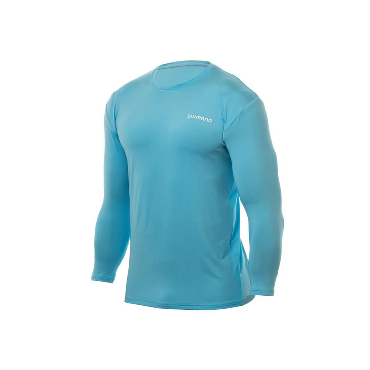 Polera Shimano Tech Tee manga larga Light Blue 1