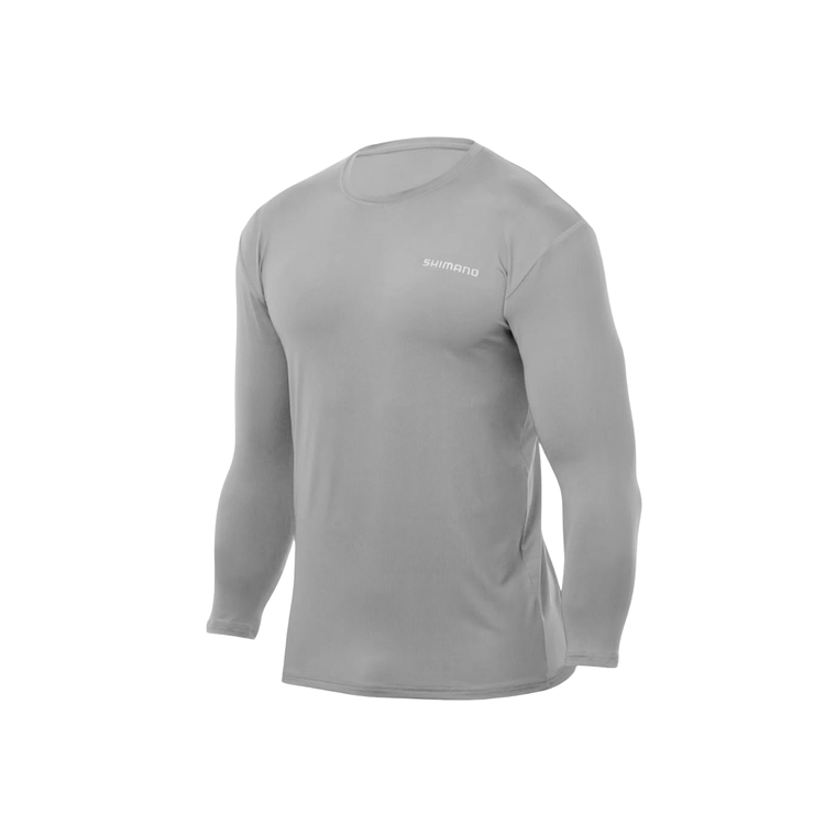 Polera Shimano Tech Tee manga larga Light Grey 1