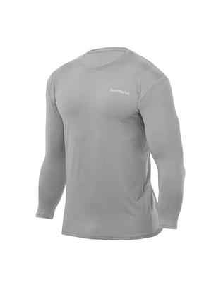 Polera Shimano Tech Tee manga larga Light Grey
