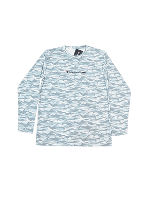 Polera Major Craft Manga larga Grey Camo