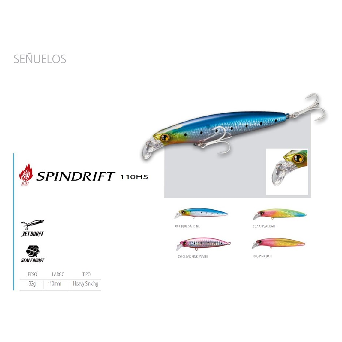 Shimano Spindrift 110hs 32g 5