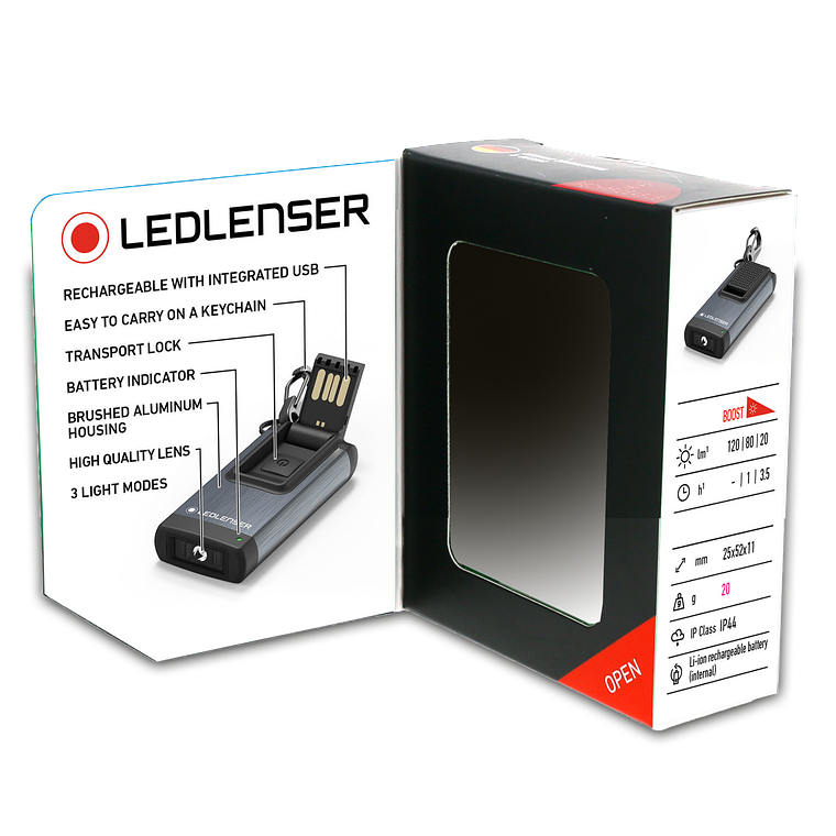 Linterna Ledlenser K6R USB Compacto +Luz roja 7