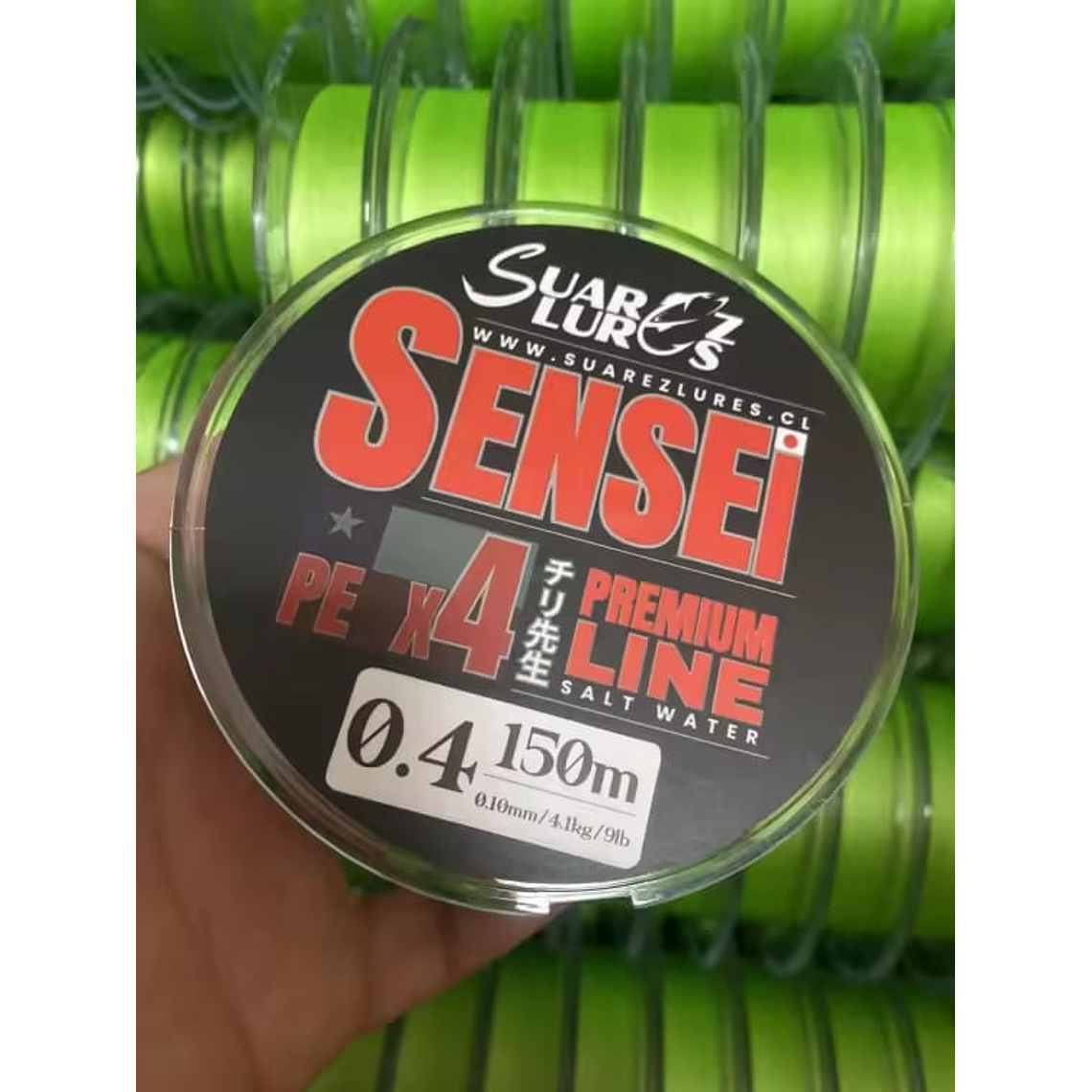 Multifilamento Sensei PE X4 150m Verde/Blanco 5
