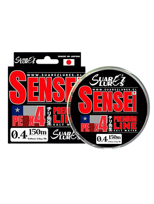 Multifilamento Sensei PE X4 150m Verde/Blanco