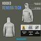 Polera Shimano Tech Tee manga larga con capucha y buff Light Grey - Miniatura 2