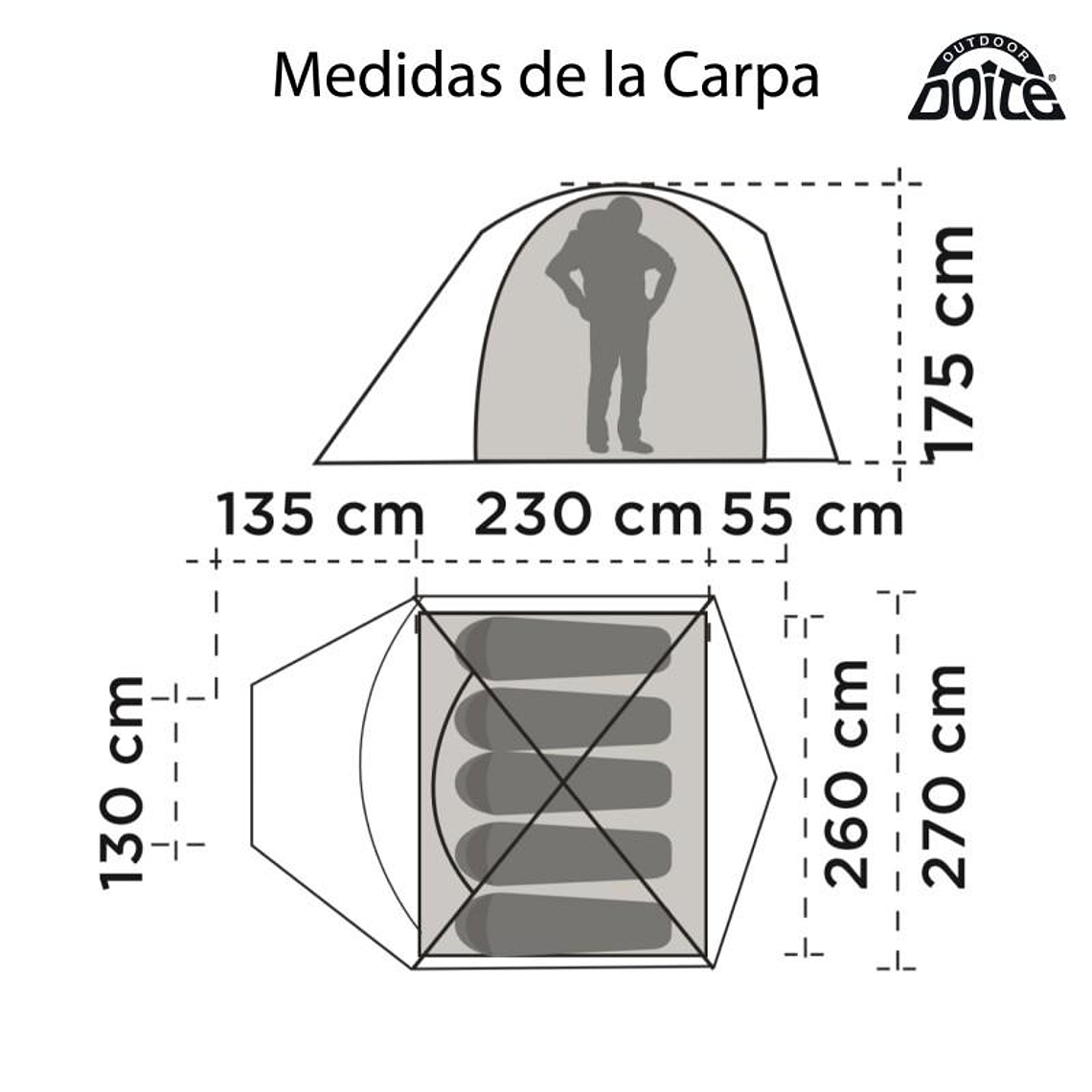 Carpa Doite Yosemite para 5 personas 2