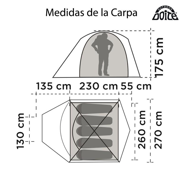 Carpa Doite Yosemite para 5 personas 2