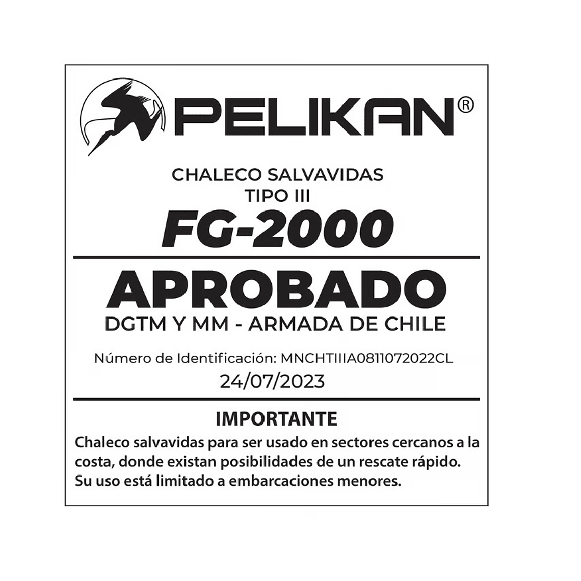 Chaleco Salvavidas Pelikan 3