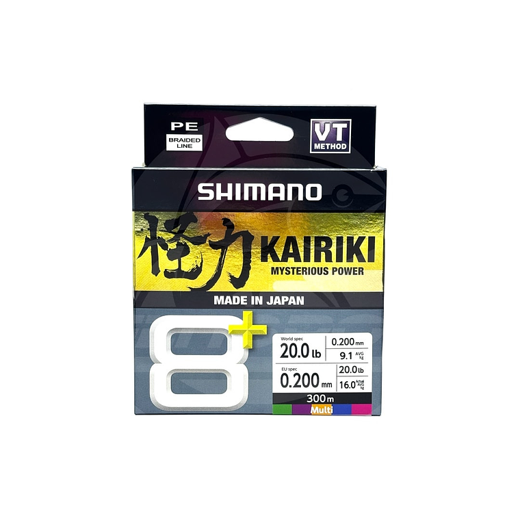 Multifilamento Shimano Kairiki 8 plus 300m Multicolor 2