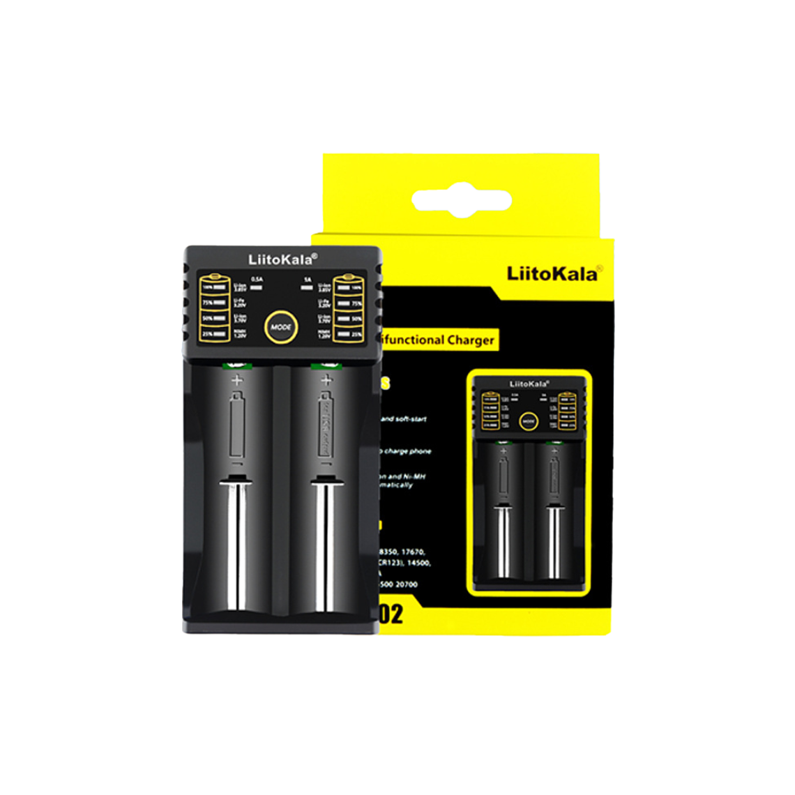 Cargador de Bateria doble Lii-202 Liitokala 1