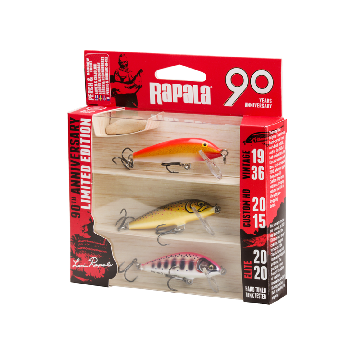Kit Señuelos Rapala 90º aniversario Small Bright Edición Limitada 1
