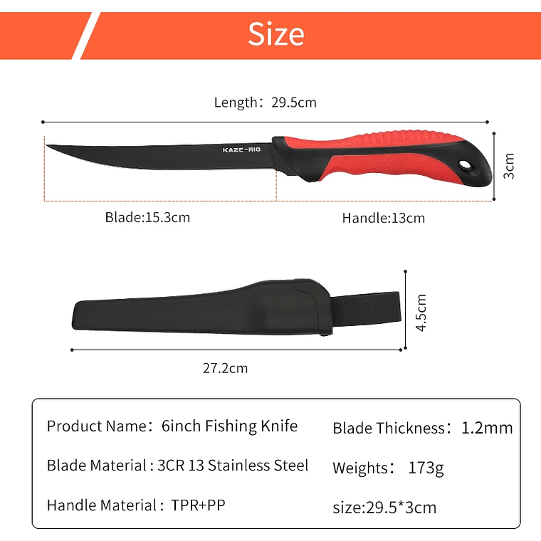 Cuchillo Filetero Kaze-Rig Sea Sharp Fillet Knife 2