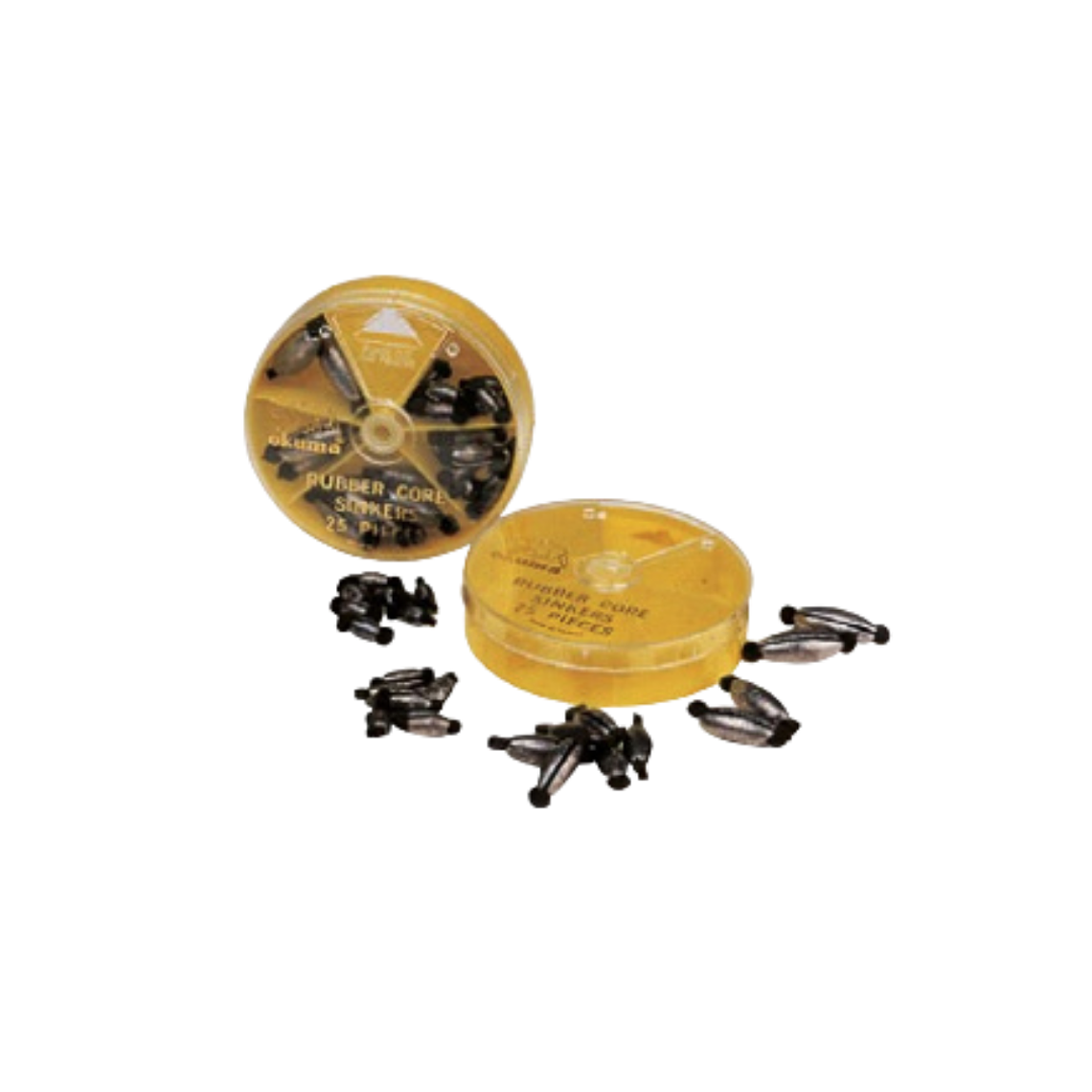 Display de plomos Okuma S-140 Ranuradas con gomas 25 unidades 1